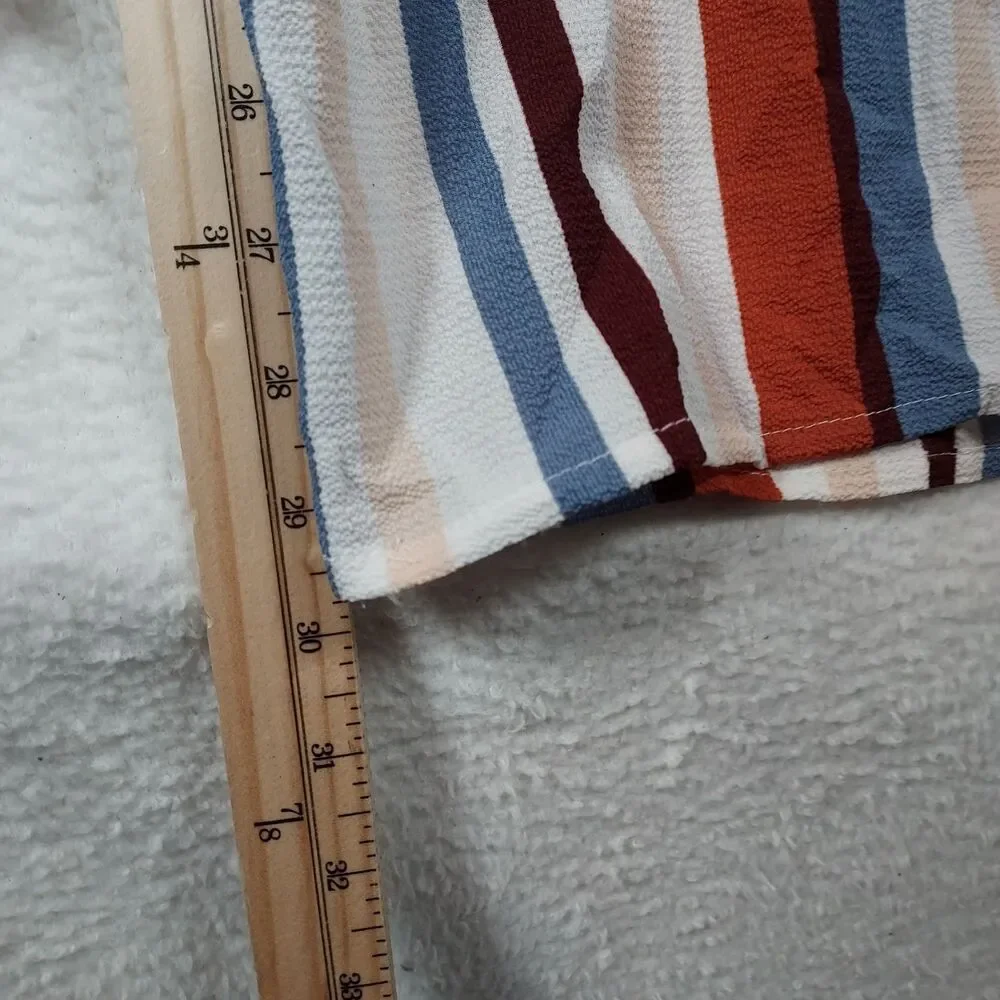Rue21 Striped Jumpsuit Womens Large Wide Leg Sleeveless Cami Casual - Picture 5 of 8